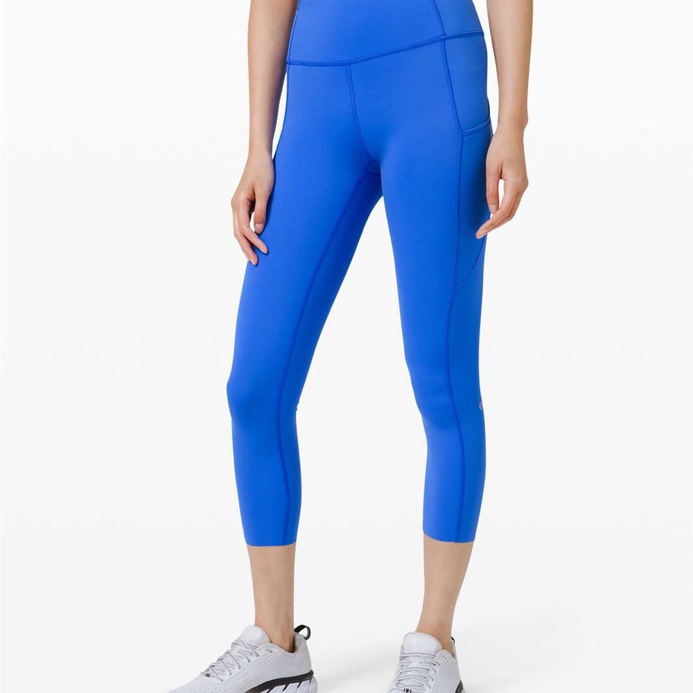 Lululemon Fast Free HR Crop 23” *Nulux Size 10 Wild Bluebell